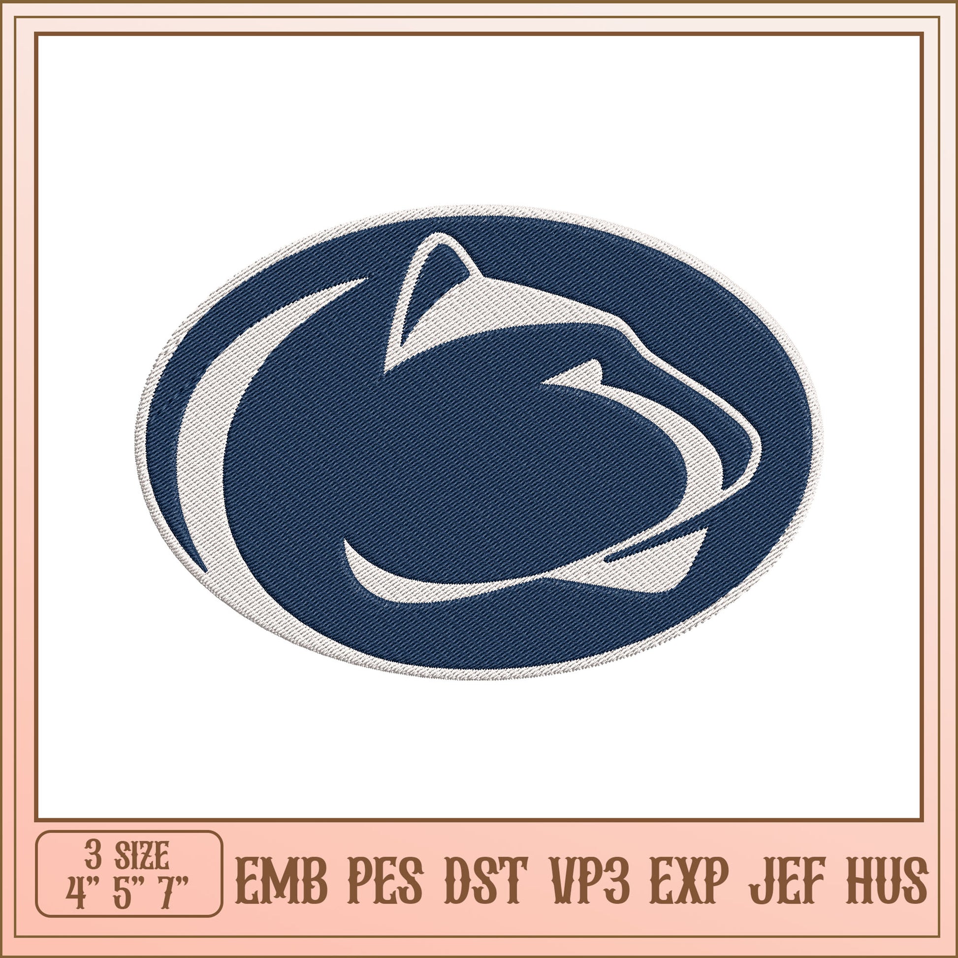Penn State Nittany Lion Embroidery Design