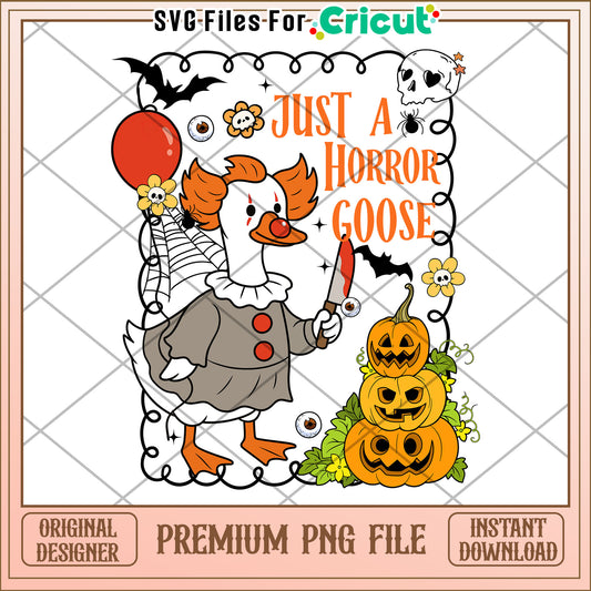 Pennnywise goose png, trick or treat  png, halloween quotes png