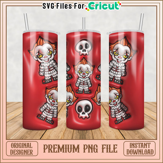 Pennywise Chibi Tumbler PNG Design