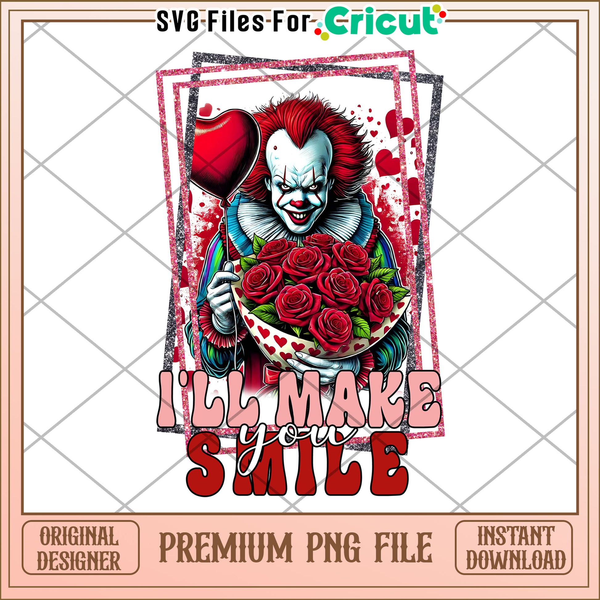 Pennywise Valentines PNG Sublimation