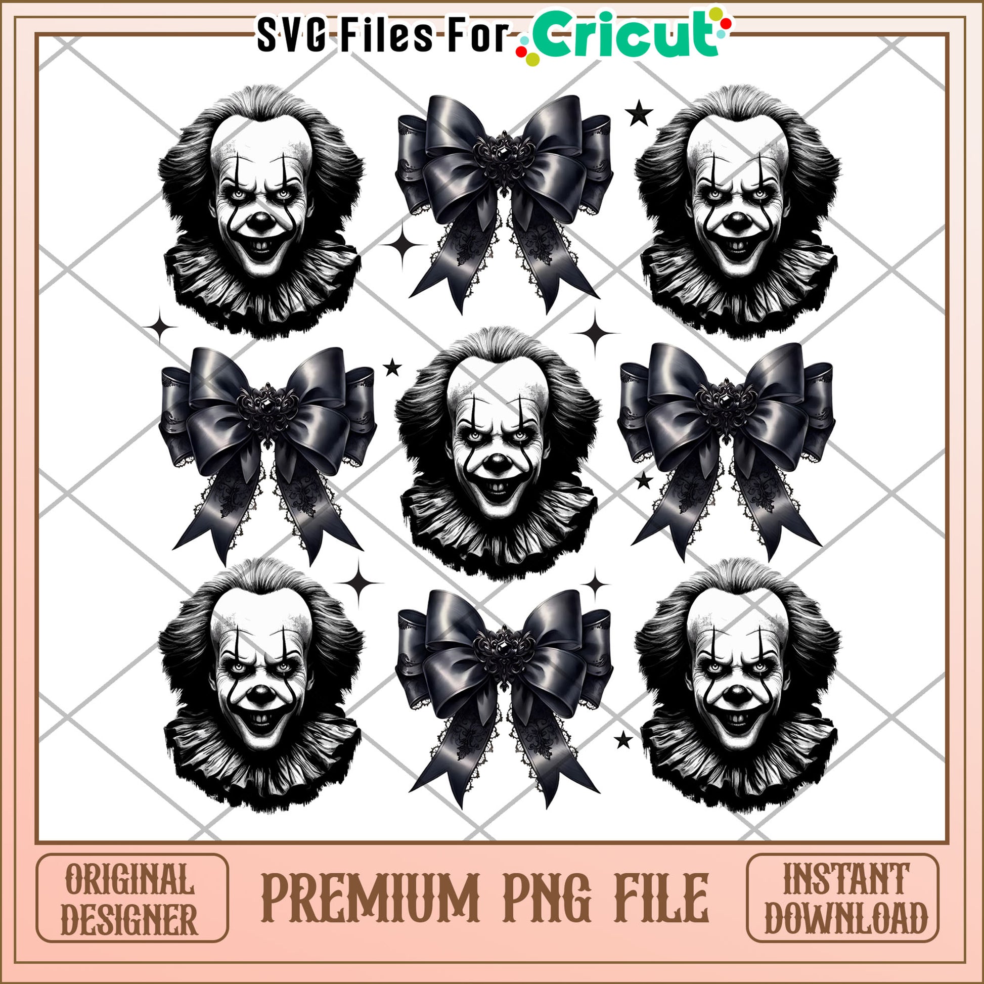 Pennywise black and white png, spooky characters png, halloween time png