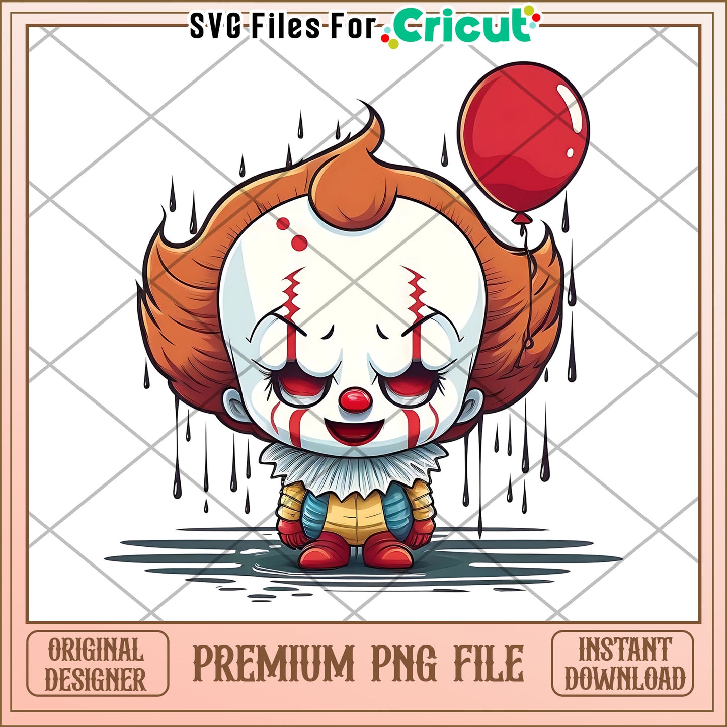 Pennywise chibi png, halloween decorations​ png, halloween ends​ png