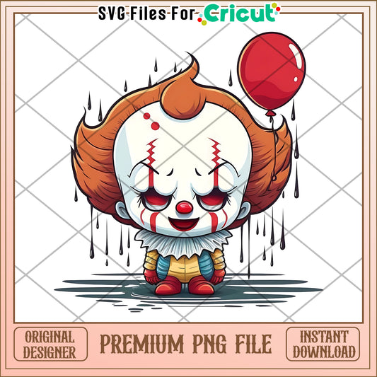 Pennywise chibi png, halloween decorations​ png, halloween ends​ png