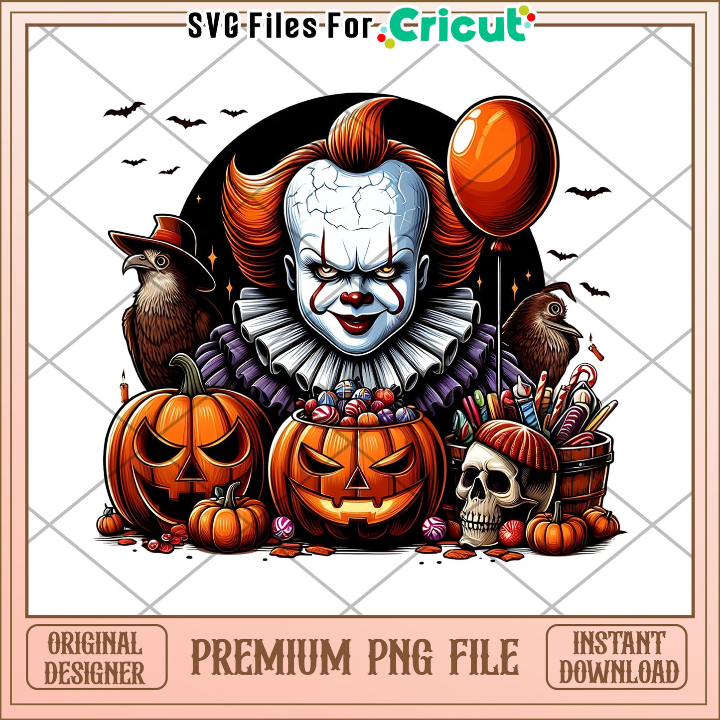 Pennywise halloween png, halloween​ killers png, halloween time png