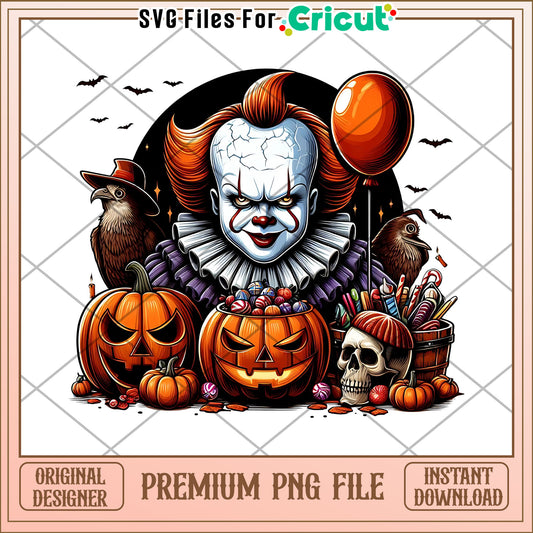 Pennywise halloween png, halloween​ killers png, halloween time png
