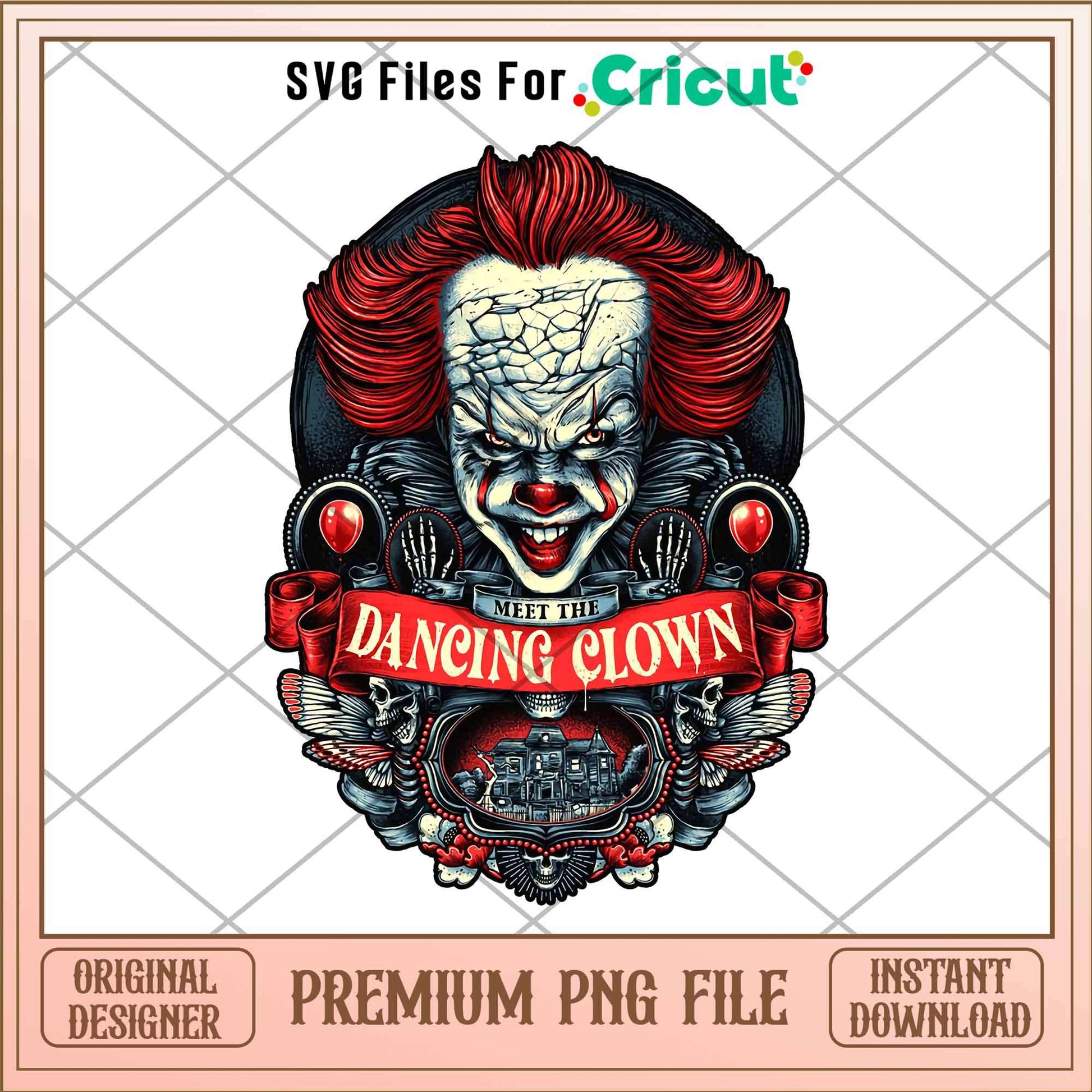 Pennywise meetnthe dancing clown png, Horror characters png, Digital Download