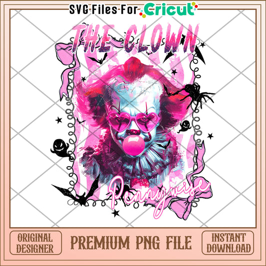 Pennywise the clown design png, horror movie characters png, horror movie png