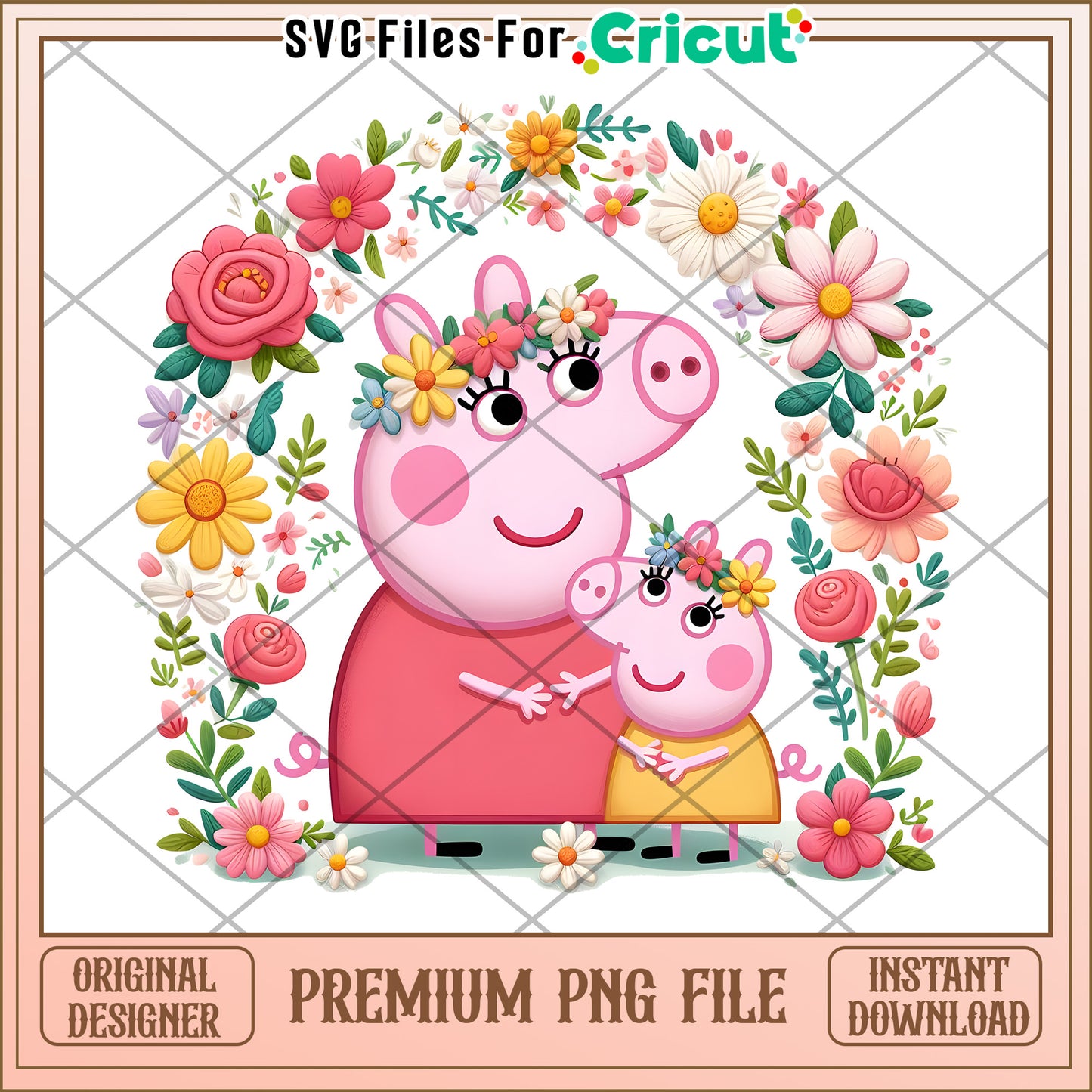Peppa Pig Floral PNG Download
