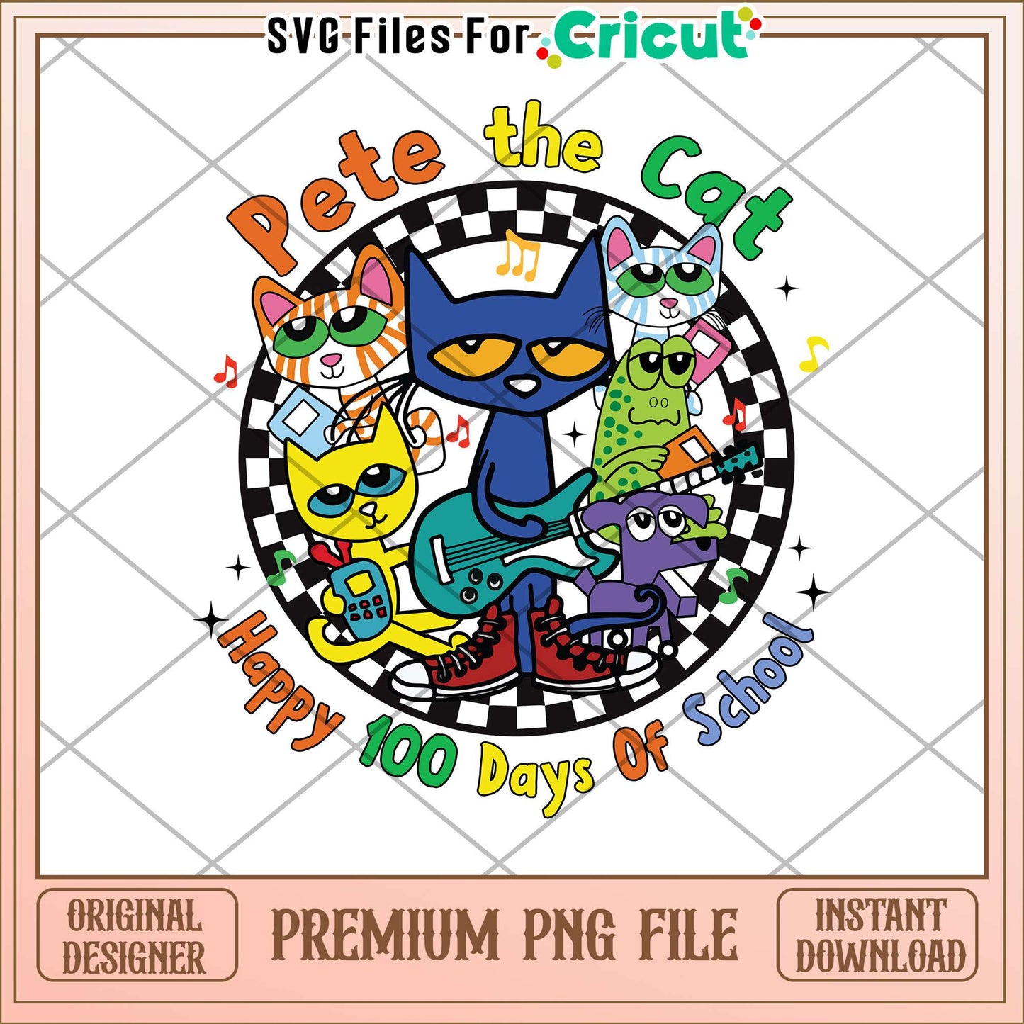 Pete the cat happy 100 days of school png, Pete the cat png