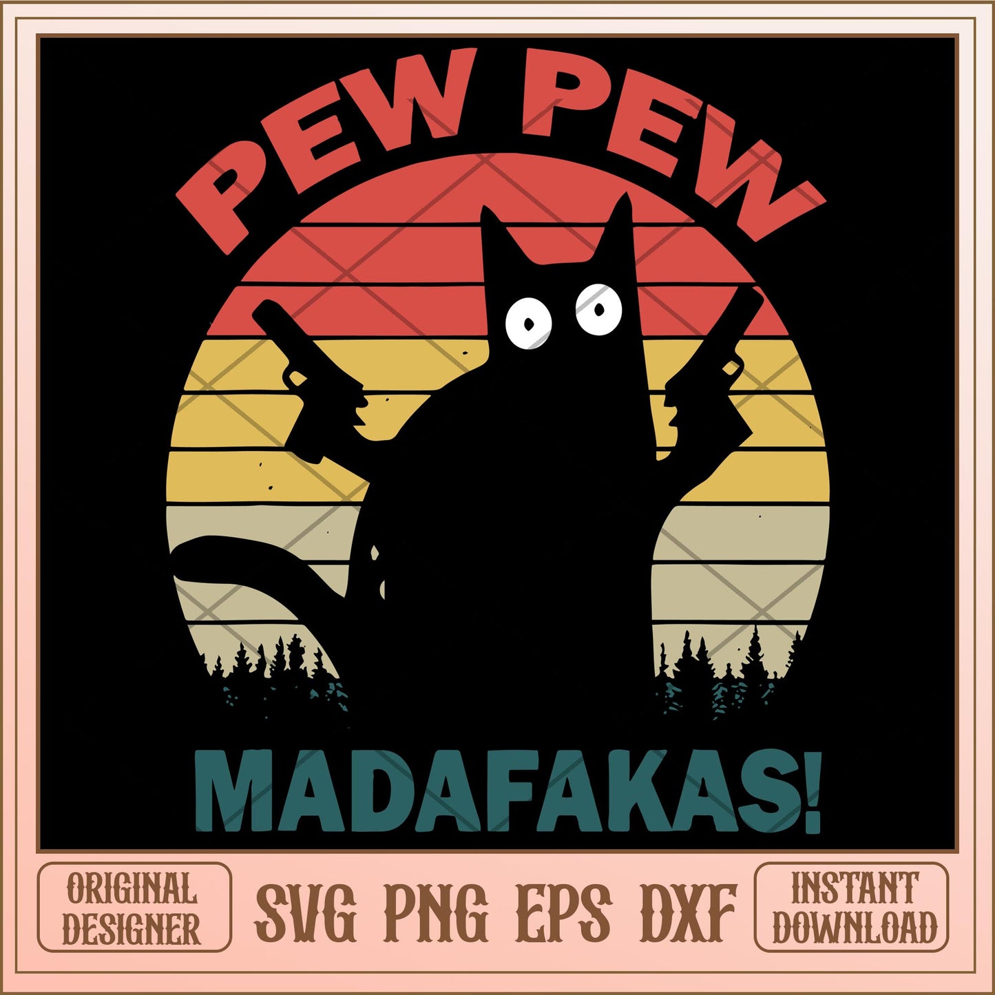 PewPew Madafakas Cat svg, halloween characters svg, digital download