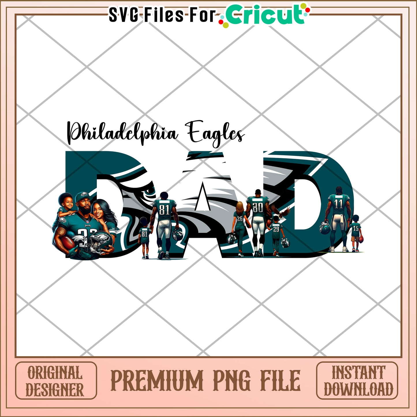 Philadelphia Eagles Dad Design, Perfect for Sports Enthusiasts