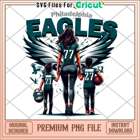 Philadelphia Eagles Family PNG Design, Perfect for Cricut Projects