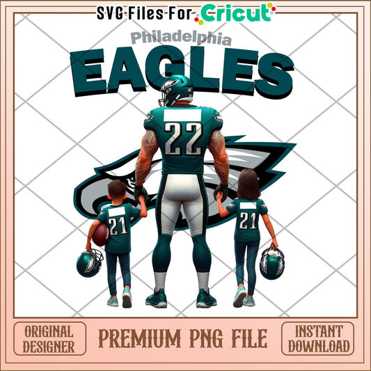 Philadelphia Eagles Family PNG File, Perfect for Cricut Projects