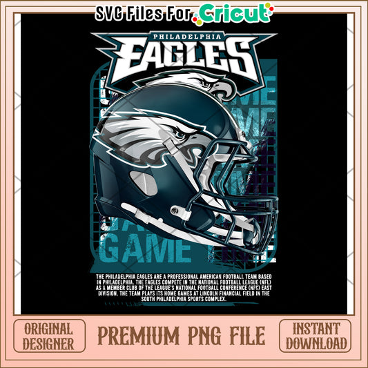 Philadelphia Eagles Football Helmet PNG, premium design for fans