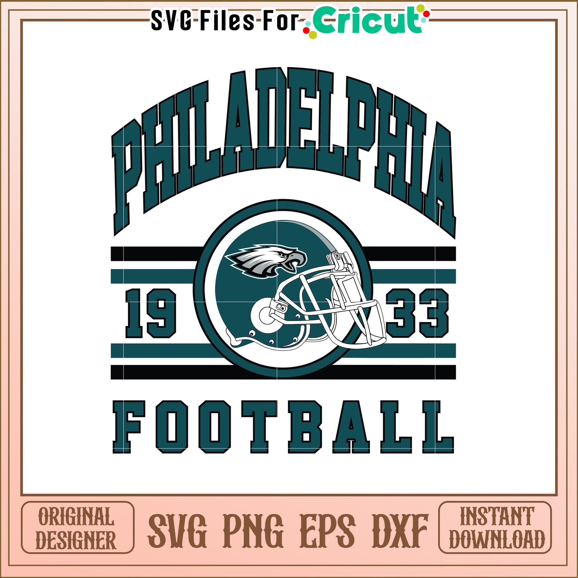 Philadelphia Eagles Football SVG Design Vintage Style