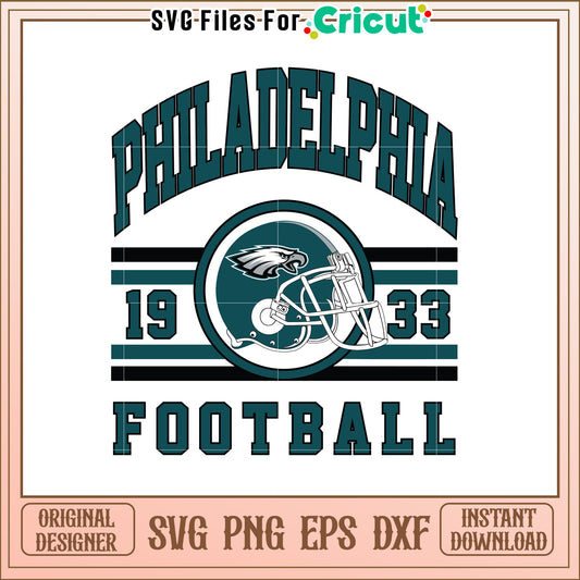 Philadelphia Eagles Football SVG Design Vintage Style