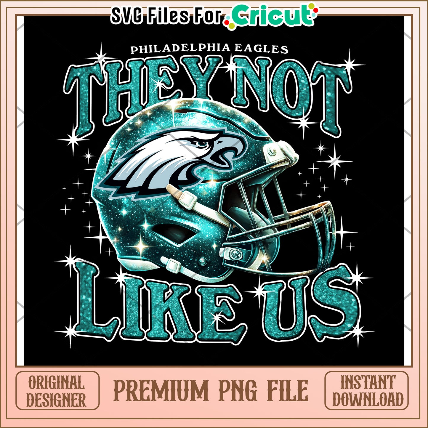 Philadelphia Eagles Helmet Design, Perfect for Cricut Projects