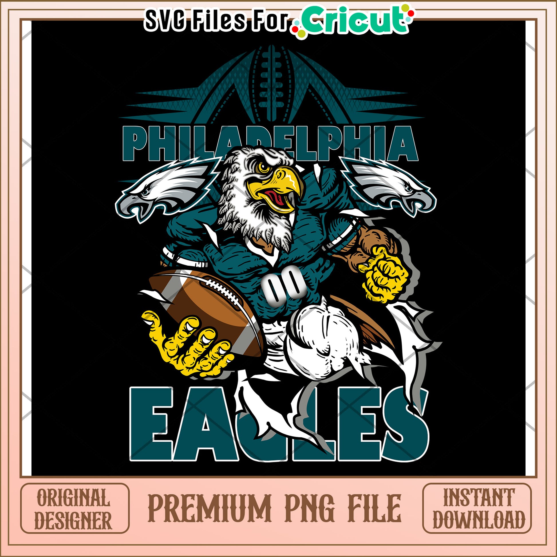 Philadelphia Eagles Vintage Graphic Design, Perfect for Crafts
