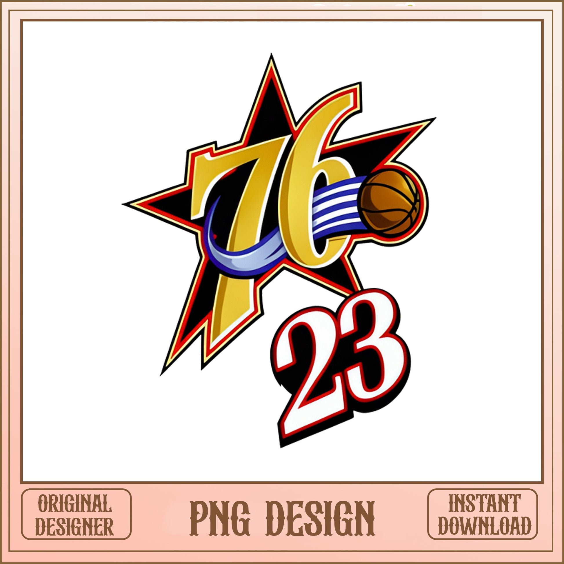 Philadelphia 76ers Basketball Star PNG, NBA Team PNG, Sports PNG
