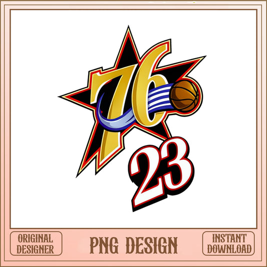 Philadelphia 76ers Basketball Star PNG, NBA Team PNG, Sports PNG