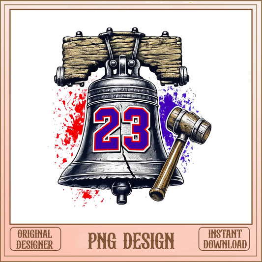 Philadelphia 76ers Liberty Bell Number 23 PNG, Sixers PNG, Basketball PNG
