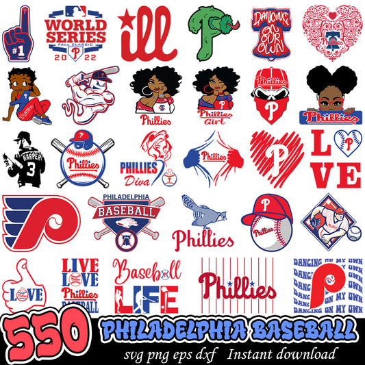 Philadelphia Phillies girl svg bundle, Philadelphia Phillies baseball bundle