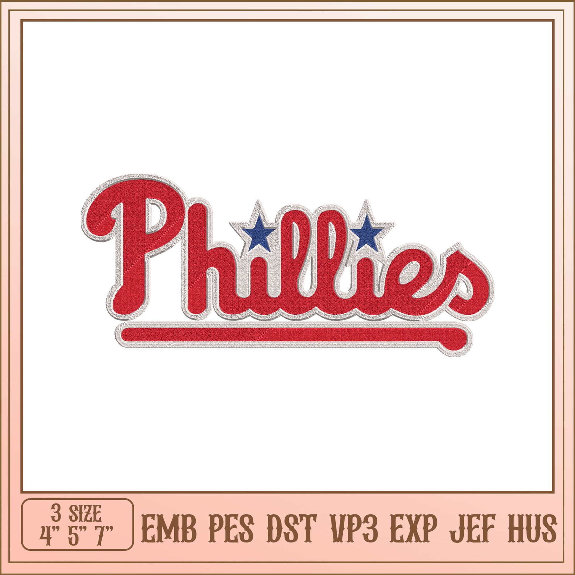 Phillies Embroidery Design