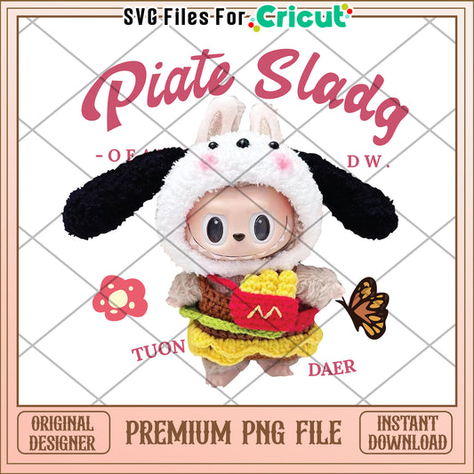 Piate sladg labubu dolls png, cute labubu png, popmart labubu png