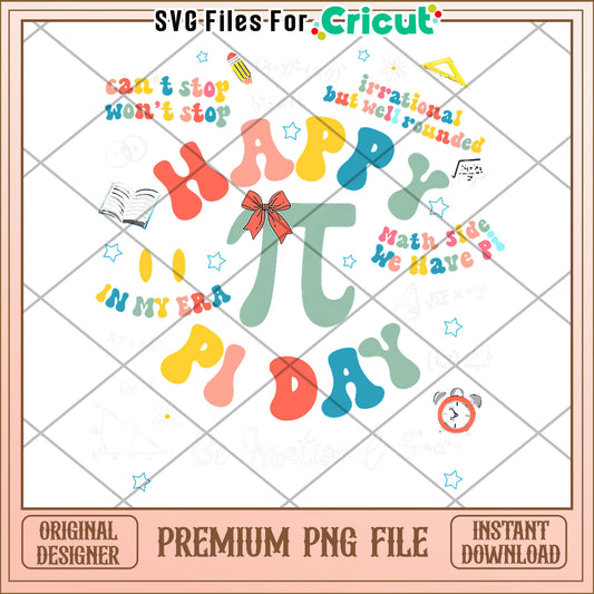 Pi day creative design png, colorful classroom tools png, educational supplies illustration png