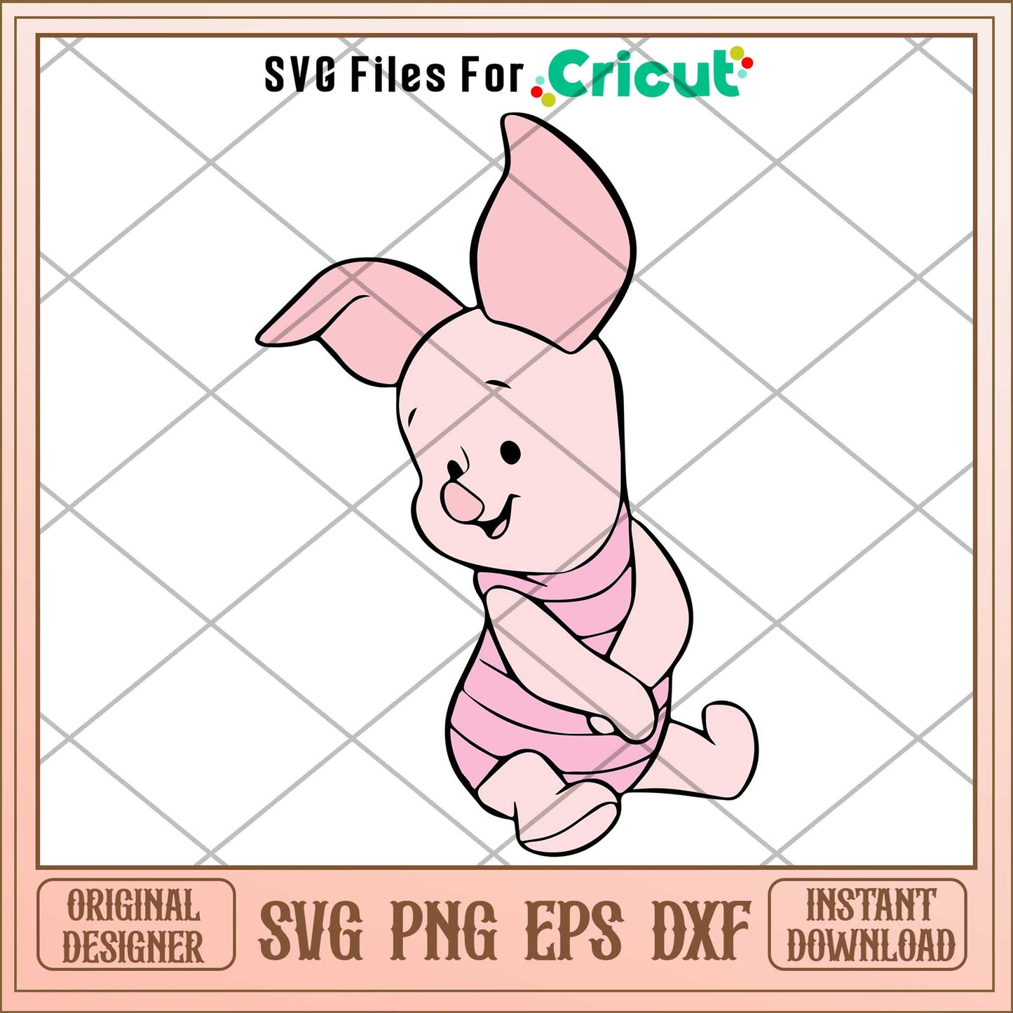 Piglet Cheering Winnie The Pooh svg, Winnie the pooh character svg, Digital Download