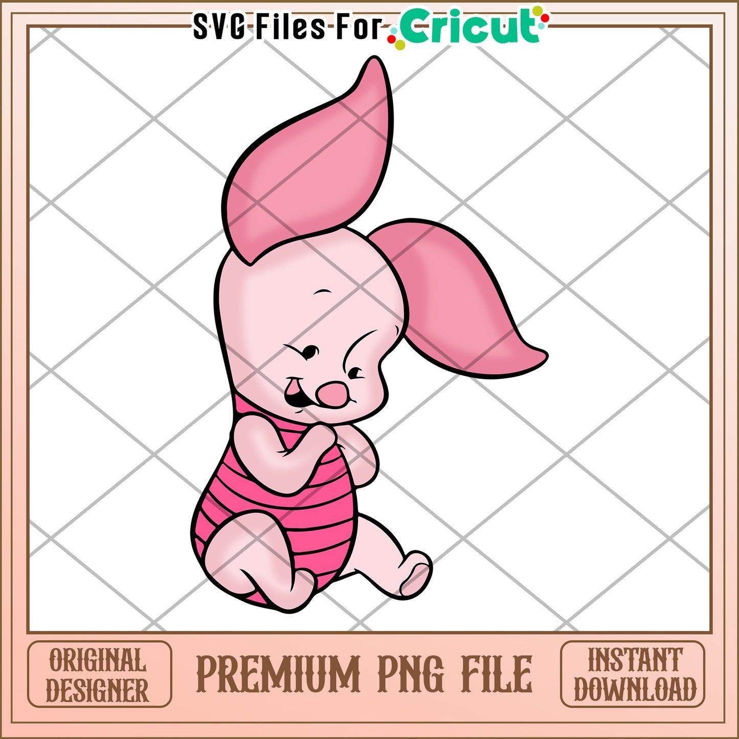 Piglet PNG Cricut File Instant Download