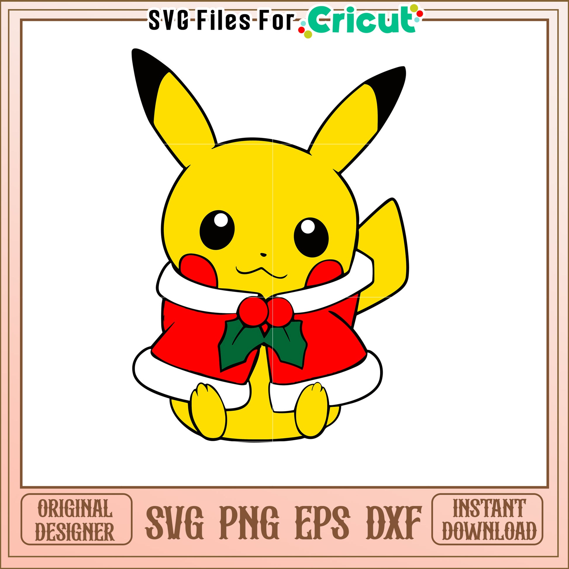 Pikachu Christmas SVG Cut File