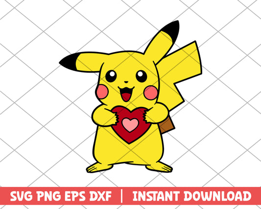 Pikachu Heart svg