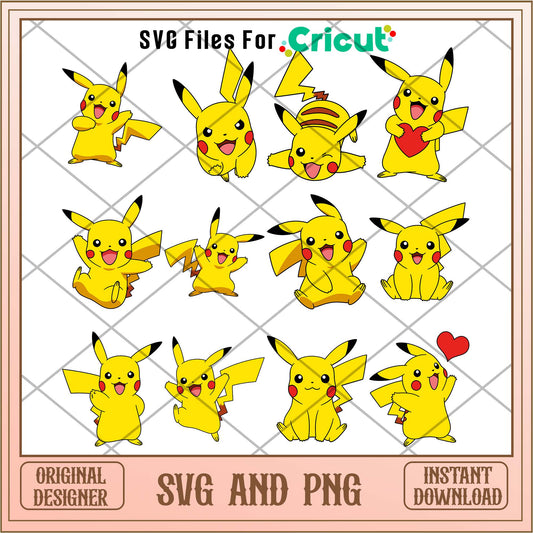 Pokemon anime svg bundle, Pikachu svg bundle - Svgfileforcricut