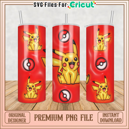 Pikachu Tumbler PNG Design Download