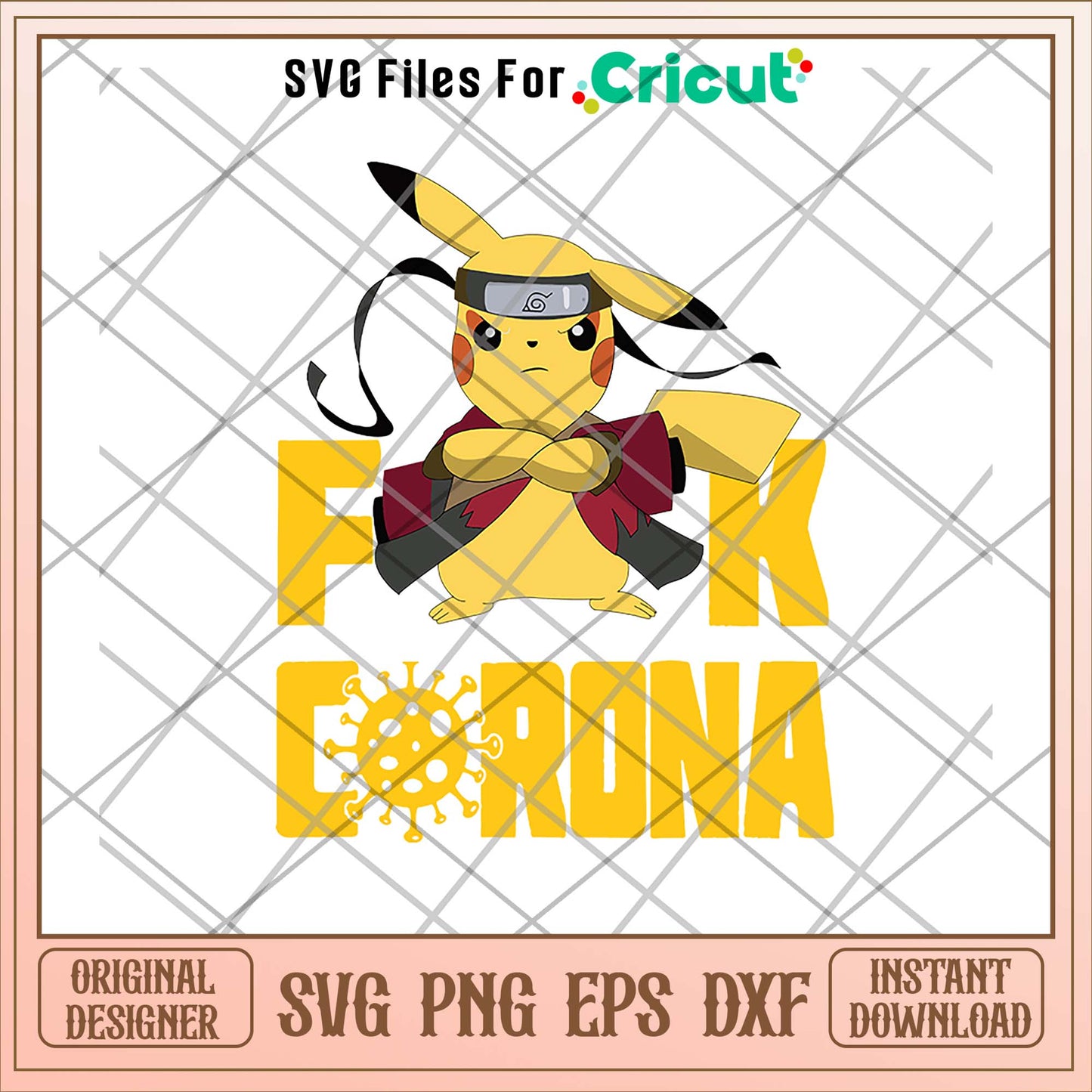 Pikachu Naruto Fuck Corona svg, Pikachu svg, funny svg