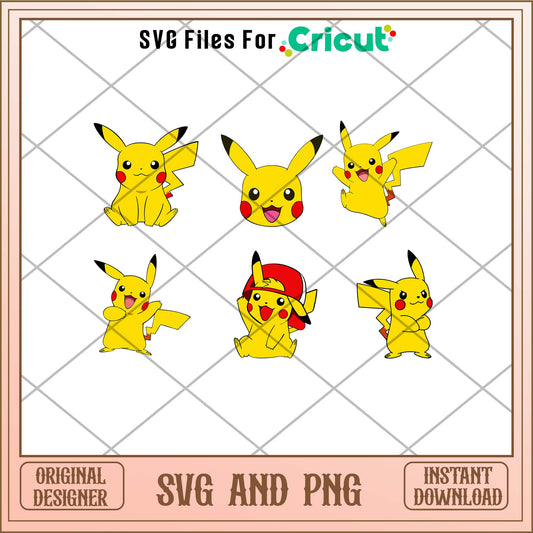 Anime Pokemon svg, Anime Pikachu bundle - Svgfileforcricut