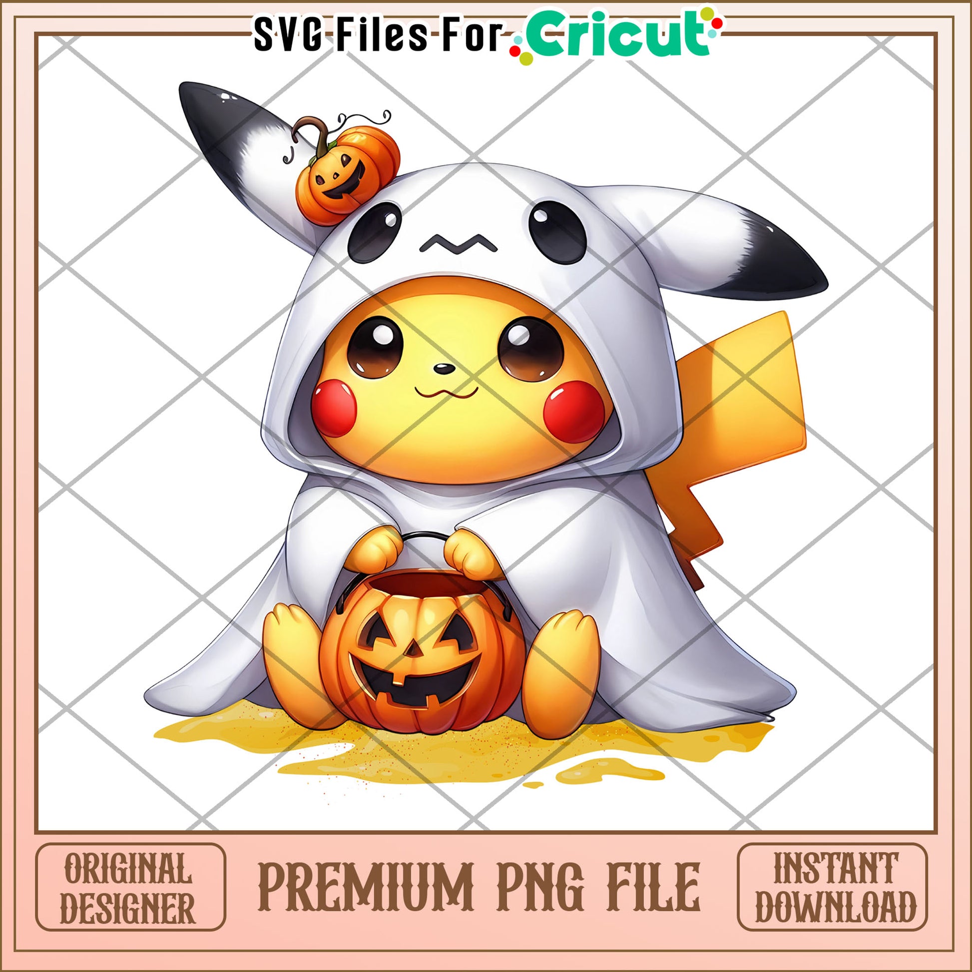 Pikachu ghost png, halloween​ horror night png, scary characters png