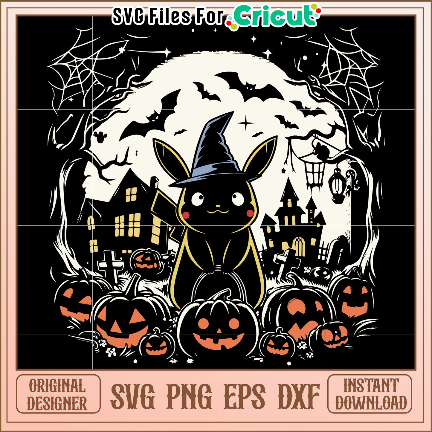 Pikachu halloween svg, spooky halloween svg, halloween season svg