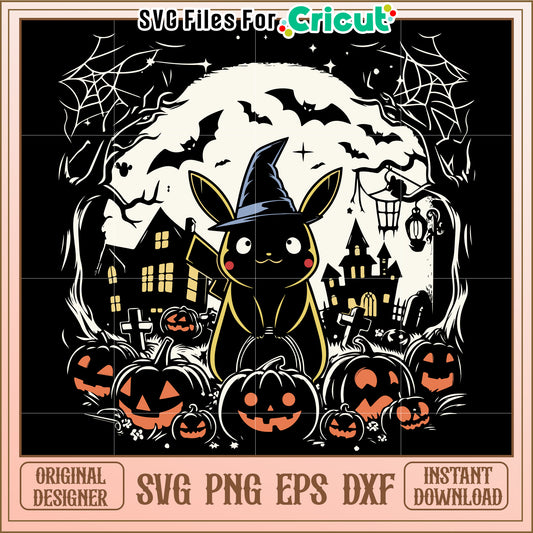 Pikachu halloween svg, spooky halloween svg, halloween season svg