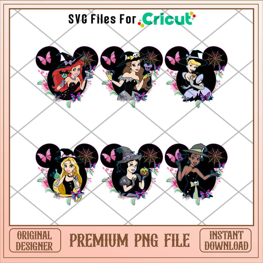 Disney Princess halloween png bundle 