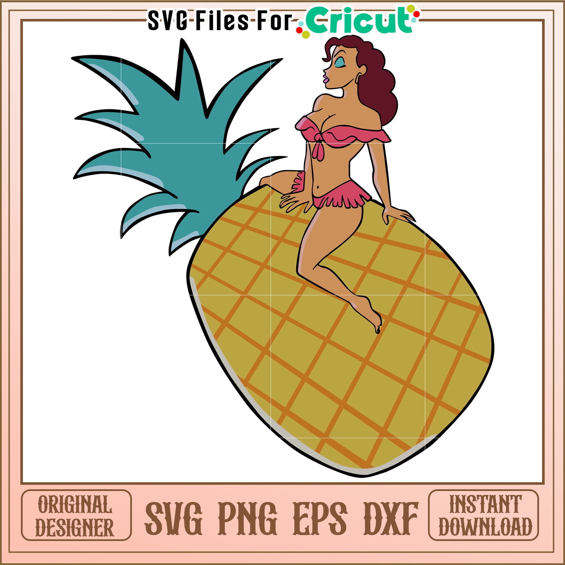 Pineapple girl design svg, spanish girl svg, trending quotes svg