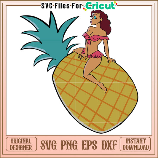 Pineapple girl design svg, spanish girl svg, trending quotes svg