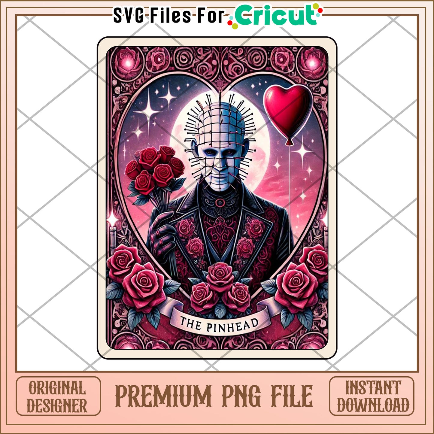 Pinhead Valentines Day PNG Cricut
