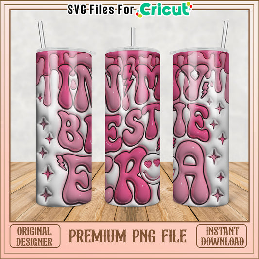 Pink Best Friend Tumbler PNG