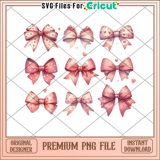 Pink Bow PNG Clipart 8 Designs