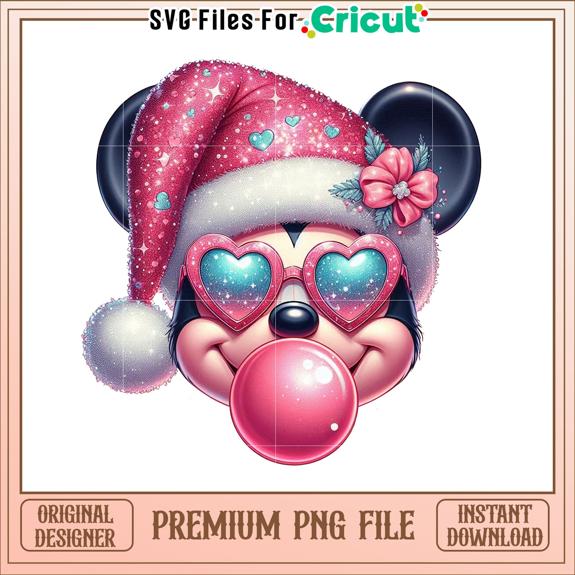 Pink Minnie Mouse PNG Christmas Outfit