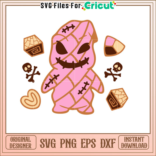 Pink Mummy Candy Corn SVG