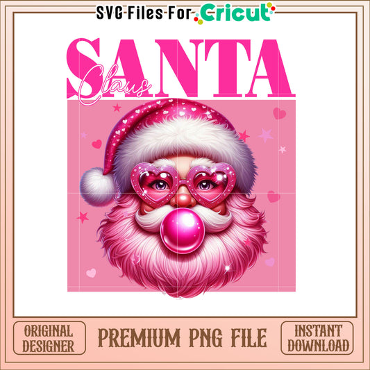 Pink Santa Claus PNG Image