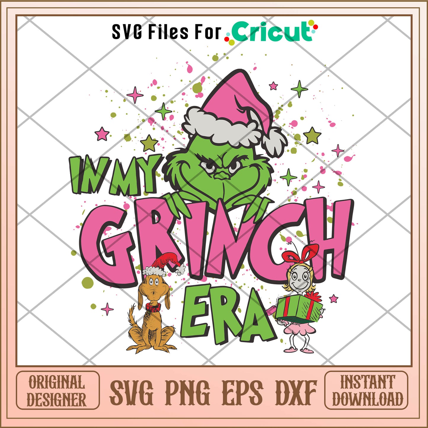 Pink Santa Hat In My Grinch Era SVG grinch max and cindy lou​ svg